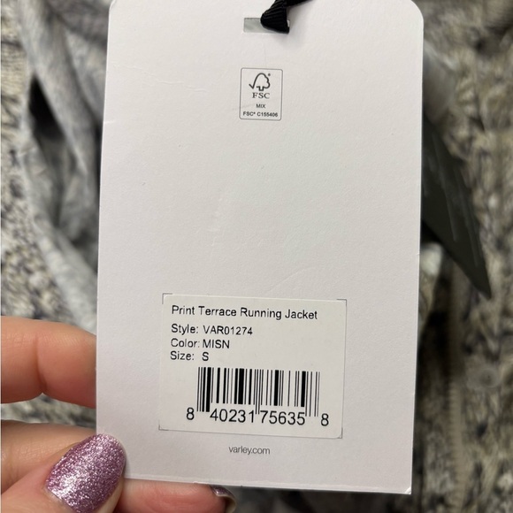 Varley Womens Print Terrace Running Jacket Size Small New Reflective Windbreaker - Picture 7 of 8